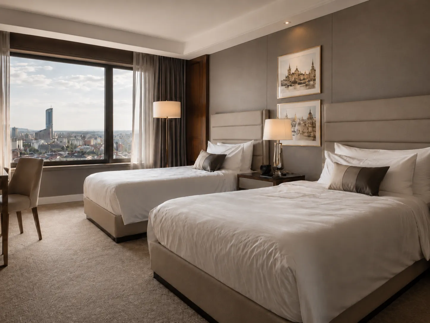 Pokój hotelowy premium Wrocław — strefa sypialniana
